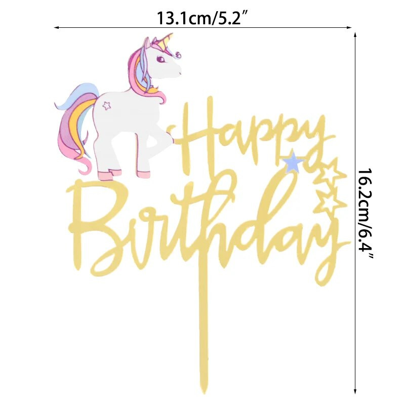 1 tk. Palju õnne sünnipäevaks koogikaunistus Armsad ükssarviku tassikoogitopsid Lastele tüdrukutele sünnipäevaks Baby Shower Peokoogid Ornamenditarbed