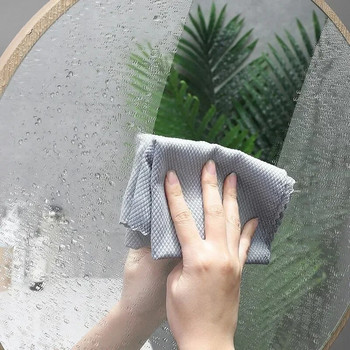 Кърпи за чинии от рибени люспи Кухненски супер абсорбиращ маслоустойчив парцал за миене на стъклени прозорци Полиестерна кърпа за почистване на домакински кърпи