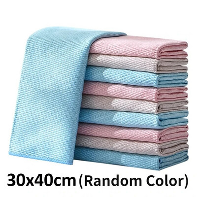 Riblje krljušti Krpe za posuđe Kuhinjske super upijajuće krpe za pranje staklenih prozora Poliesterska krpa za brisanje Krpe za čišćenje kućanstva