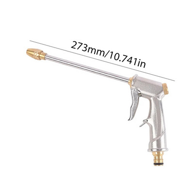 Prijenosni pištolj za pranje Visokotlačni pištolj za vodu Podesivi metalni stroj za pranje automobila Vrtna mlaznica za crijevo za zalijevanje Raspršivač Vrtni alat