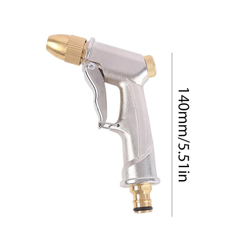 Prijenosni pištolj za pranje Visokotlačni pištolj za vodu Podesivi metalni stroj za pranje automobila Vrtna mlaznica za crijevo za zalijevanje Raspršivač Vrtni alat