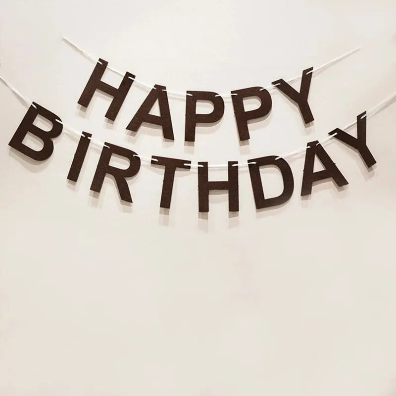 Vildist sünnipäevabänner kuulipael Vilt digitaalne palju õnne sünnipäevaks peokaunistused lastele rippuvad lipu tõmbavad lilled beebi dušitarbed