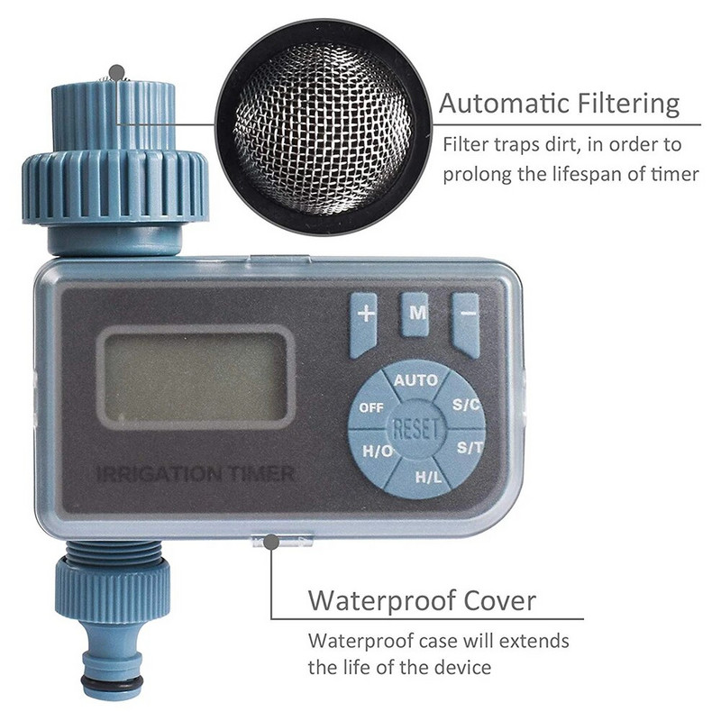 LCD automatinis išmanusis drėkinimo laikmatis Sodo laistymo žarna Vandens purkštuvas laistymo sistema Žemės ūkio drėkinimo laikmatis