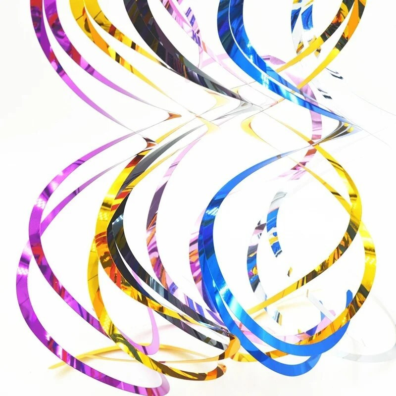 6 vnt. Su gimtadieniu „pasidaryk pats“ dekoratyvinis metalinis lubų kabantis sūkurys, skirtas kūdikio dušui, vestuvėms, Helovino gimtadienio vakarėliui