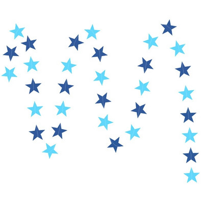 4M papír csillogó arany kék hold csillagfüzér Függő transzparens fali díszek Eid Mubarak esküvői DIY dekorációhoz