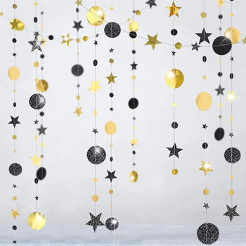 13ft Gold Twinkle Little Star Party Garlands Glitter Hanging Moon Stars Διακοσμήσεις Παιδικά Γενέθλια Baby Shower Ramadan EID Party