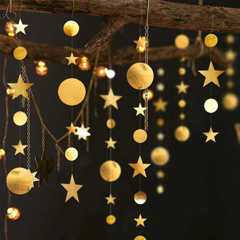 13ft Gold Twinkle Little Star Party Garlands Glitter Hanging Moon Stars Διακοσμήσεις Παιδικά Γενέθλια Baby Shower Ramadan EID Party