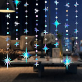 Laserpeegel, ümmargune täht, kuu kolmnurk, paberist vanikud, bänner jõuludeks pulmadeks Palju õnne sünnipäevaks festivalipeo rippkaunistus