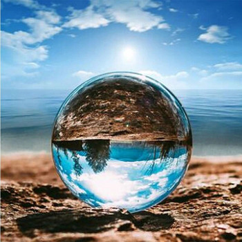 Прозрачна стъклена кристална топка, лечебна сфера, реквизит за фотография, декорация на топка от леща, фото подарък за фотография на открито, горещо, 2024 г.