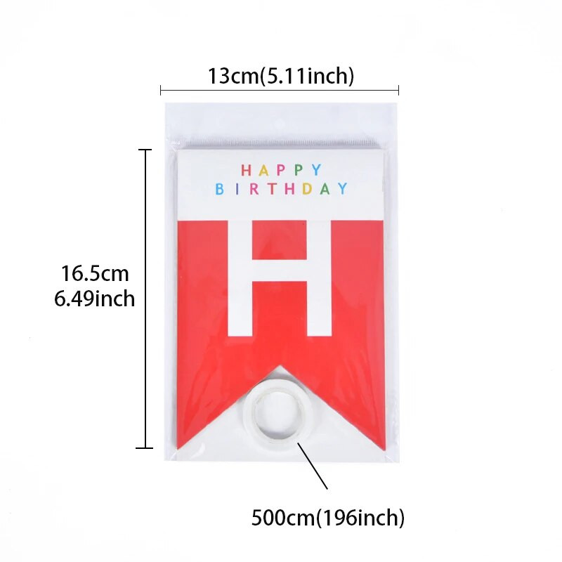 1 set sretan rođendan zlatne zastave za utiskivanje kartona 18 * 13 cm ukrasi za zabavu DIY potrepštine povlačenje rođendanske zastave