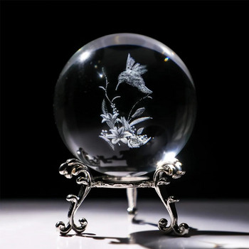 Τρισδιάστατη κρυστάλλινη σφαίρα με χαραγμένη λέιζερ γης με πολλά σχέδια Ζώο Dragon Cat Galaxy Globe Glass Sphere Astronomy Δώρο Διακόσμηση σπιτιού