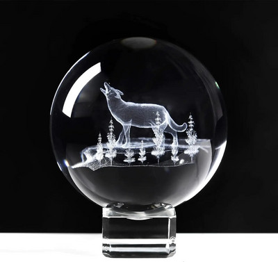 3D Zemlja Laserski gravirana kristalna kugla Mnogo dizajna Životinja Zmaj Mačka Galaksija Globus Staklena kugla Astronomija Poklon Dekoracija doma