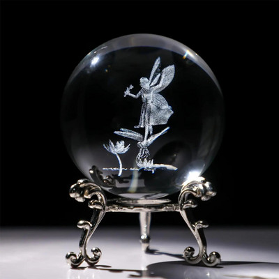 3D Zemlja Laserski gravirana kristalna kugla Mnogo dizajna Životinja Zmaj Mačka Galaksija Globus Staklena kugla Astronomija Poklon Dekoracija doma