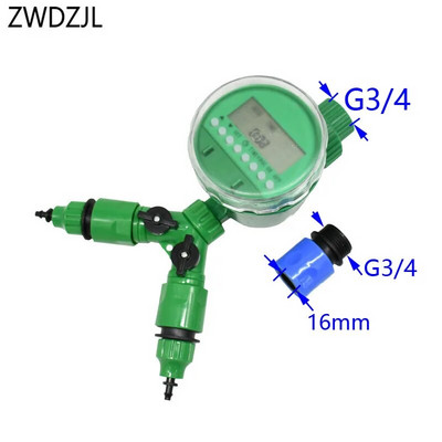 1/4" aiavoolik 2-suunaline kraan, automaatne niisutuskontroller Y veekraan 3/8" pistik kastmissüsteemi veetaimer 1tk