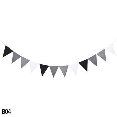 12 zászló függő transzparens filcszövet füzér falra akasztó sármány zászló zászló babaváráshoz esküvői születésnapi parti dekoráció