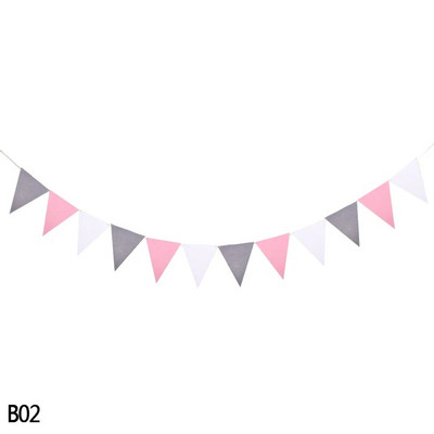 12 zászló függő transzparens filcszövet füzér falra akasztó sármány zászló zászló babaváráshoz esküvői születésnapi parti dekoráció