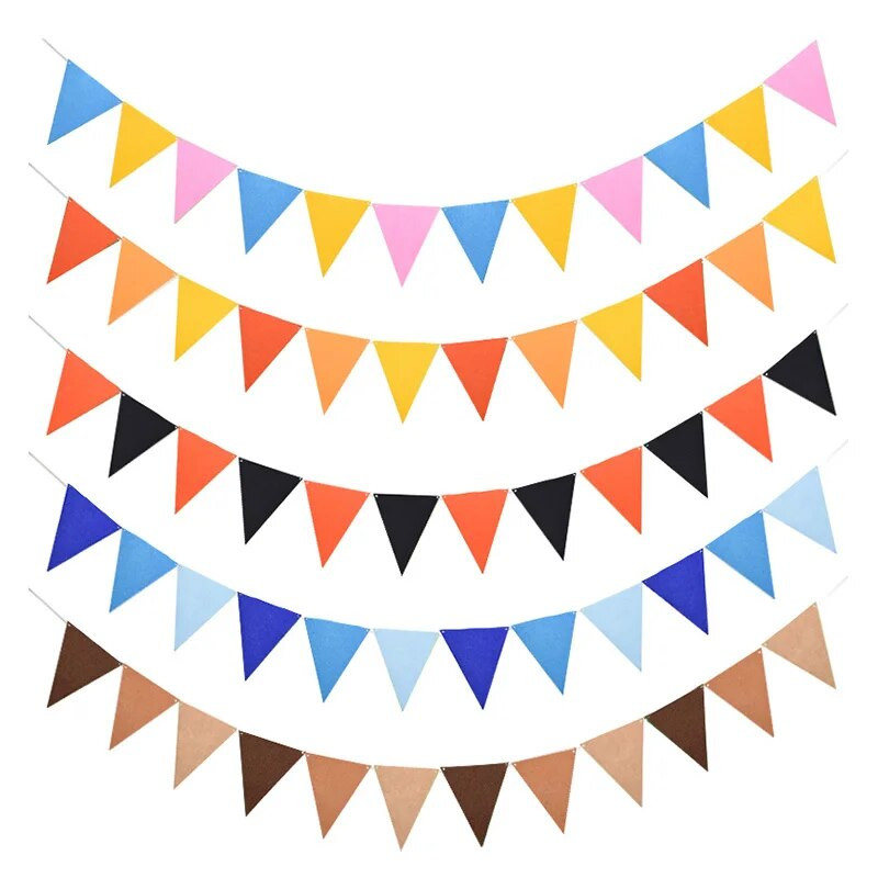 12 zászló függő transzparens filcszövet füzér falra akasztó sármány zászló zászló babaváráshoz esküvői születésnapi parti dekoráció