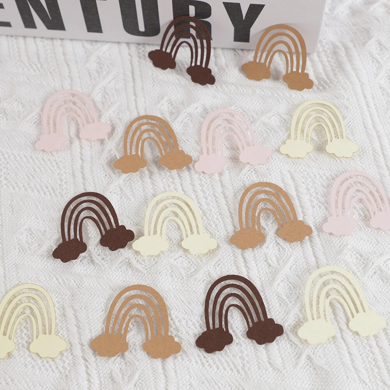 100 tk Bobo Bohemian Theme Decoration Boho Rainbow paberist konfetilaua laialipill Baby Shower sünnipäeva pulmadekoratsioon