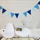 12tk/komplekt 13*17cm lipud nöörid vildist bänner vanikud Sünnipäevapunn Baby Shower Pulmapeokaunistused