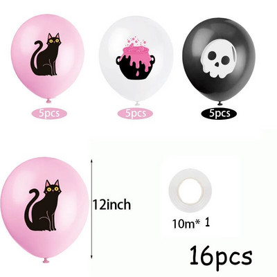 Roosa Halloweeni temaatiline peokaunistused Kolju Kõrvits Kummitus Ämblik Spiraal Riputus Rõõmsat Halloweeni bänner Koogikatte tarvikud