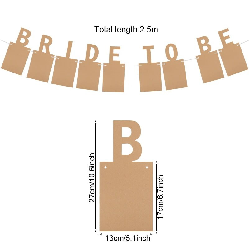 1Määrake pruudiks fotobänner Garlandi lipud poissmeeste tüdrukuteõhtu pulmadeks pruudi duši kihlumise kaunistustarbed