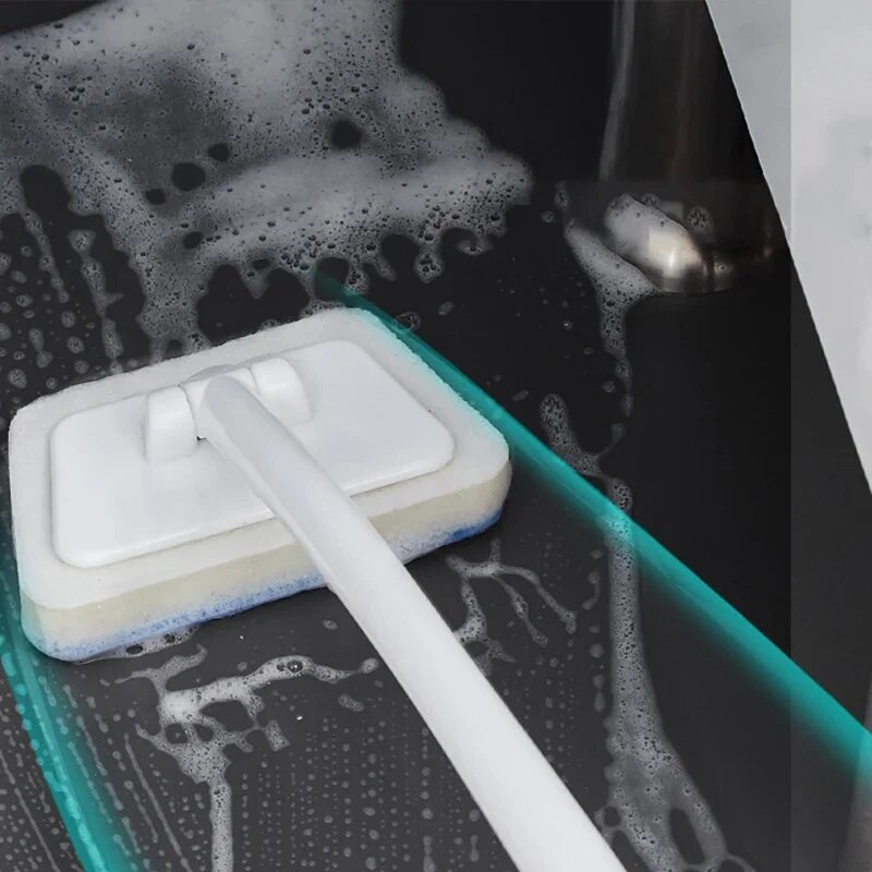 Daugiafunkcis vonios sienų šepetys ilga rankena Nuimamas buitinis grindų vonios šepetys Keraminių plytelių kempinės valymo šepetys