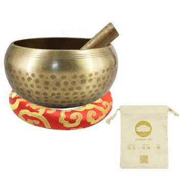 Комплект тибетска пееща купа Буда Звукова купа Непал Ръчно изработена купа за пеене за медитация за лечение и внимание