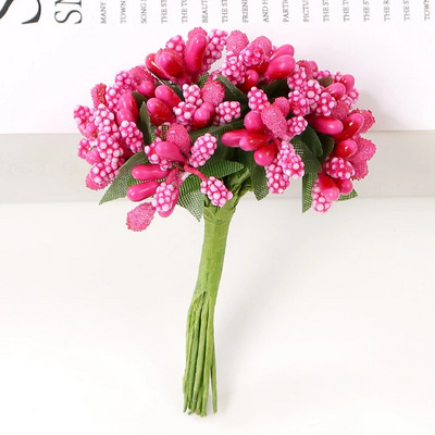 12 db porzócukor Kézzel készített kézimunka Művirágok Esküvői Karácsonyi dekoráció Barkács koszorú díszdoboz Scrapbooking hamis virág