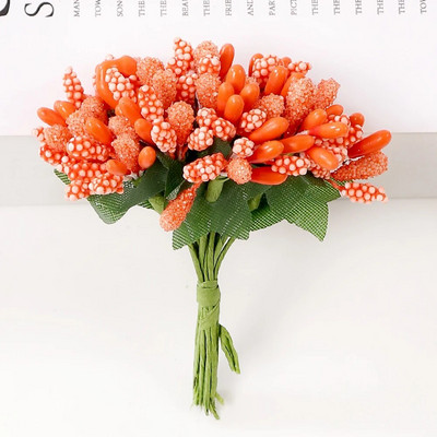 12 db porzócukor Kézzel készített kézimunka Művirágok Esküvői Karácsonyi dekoráció Barkács koszorú díszdoboz Scrapbooking hamis virág