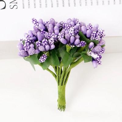 12 db porzócukor Kézzel készített kézimunka Művirágok Esküvői Karácsonyi dekoráció Barkács koszorú díszdoboz Scrapbooking hamis virág