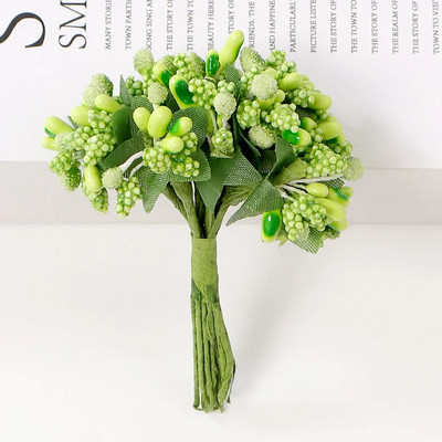 12 db porzócukor Kézzel készített kézimunka Művirágok Esküvői Karácsonyi dekoráció Barkács koszorú díszdoboz Scrapbooking hamis virág