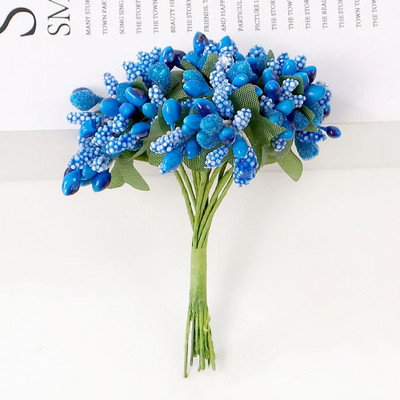 12 db porzócukor Kézzel készített kézimunka Művirágok Esküvői Karácsonyi dekoráció Barkács koszorú díszdoboz Scrapbooking hamis virág