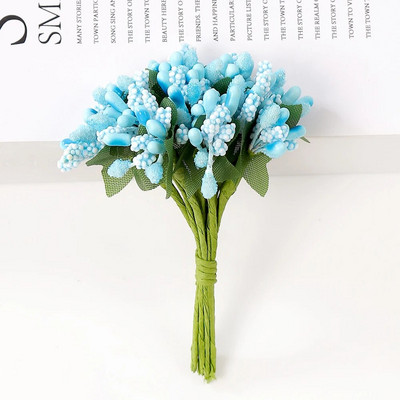 12 db porzócukor Kézzel készített kézimunka Művirágok Esküvői Karácsonyi dekoráció Barkács koszorú díszdoboz Scrapbooking hamis virág