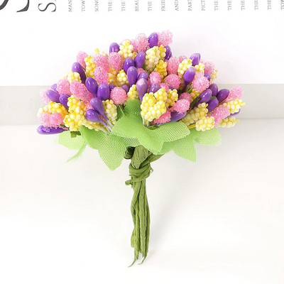 12 db porzócukor Kézzel készített kézimunka Művirágok Esküvői Karácsonyi dekoráció Barkács koszorú díszdoboz Scrapbooking hamis virág