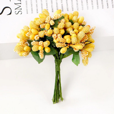 12 db porzócukor Kézzel készített kézimunka Művirágok Esküvői Karácsonyi dekoráció Barkács koszorú díszdoboz Scrapbooking hamis virág