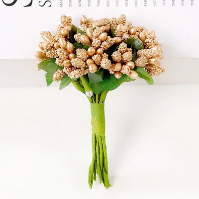 12 db porzócukor Kézzel készített kézimunka Művirágok Esküvői Karácsonyi dekoráció Barkács koszorú díszdoboz Scrapbooking hamis virág