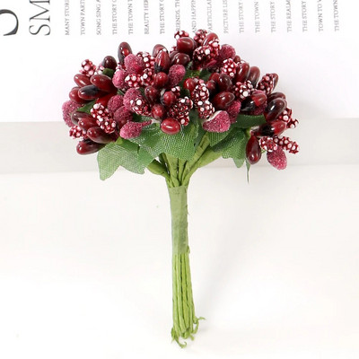 12 db porzócukor Kézzel készített kézimunka Művirágok Esküvői Karácsonyi dekoráció Barkács koszorú díszdoboz Scrapbooking hamis virág