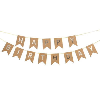 Sretan rođendan Banner od kravlje kože Bronzing Alfabet Zastavica Girlanda Rođendanska dekoracija zastavice Dekoracija za tuširanje djeteta