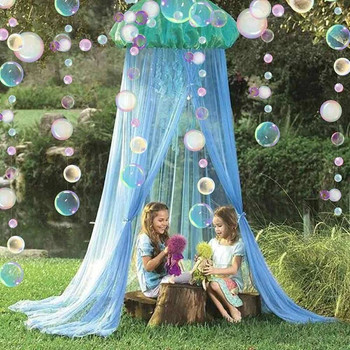 2бр. 2M прозрачни гирлянди с балончета под морето Парти висящи орнаменти Тема Русалка Декорация за парти за 1-ви рожден ден