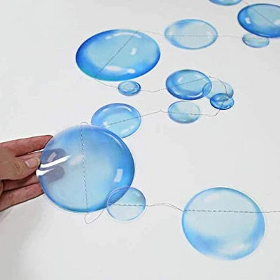 2 tk 2M läbipaistvad mullivanikud Mere all Peo rippuvad kaunistused Merineitsi teemaline Tüdrukute 1. sünnipäevapeo kaunistus