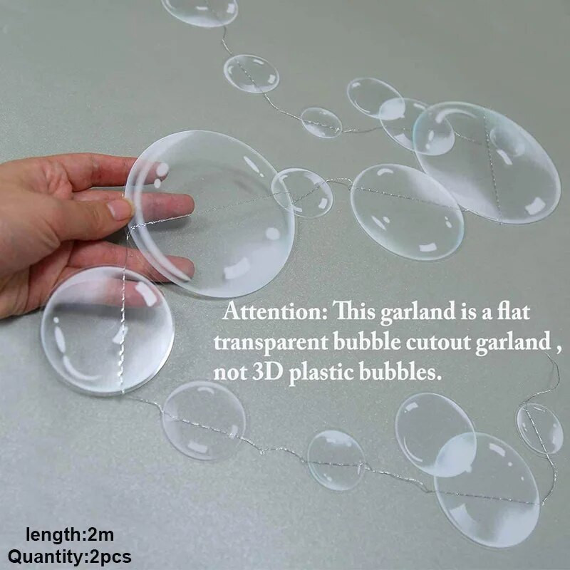 2 tk 2M läbipaistvad mullivanikud Mere all Peo rippuvad kaunistused Merineitsi teemaline Tüdrukute 1. sünnipäevapeo kaunistus