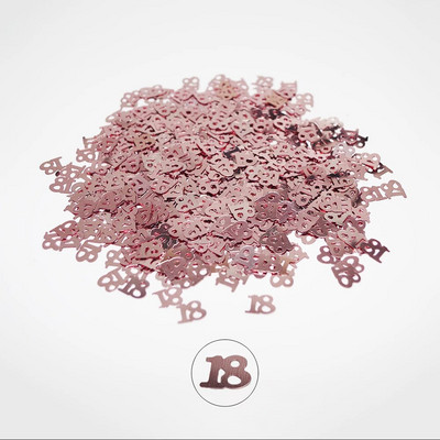 15 g/kott Rose Gold Confetti Palju õnne sünnipäevaks number 1 16 18 20 Konfettide sünnipäevapeo kaunistus pulma-aastapäev
