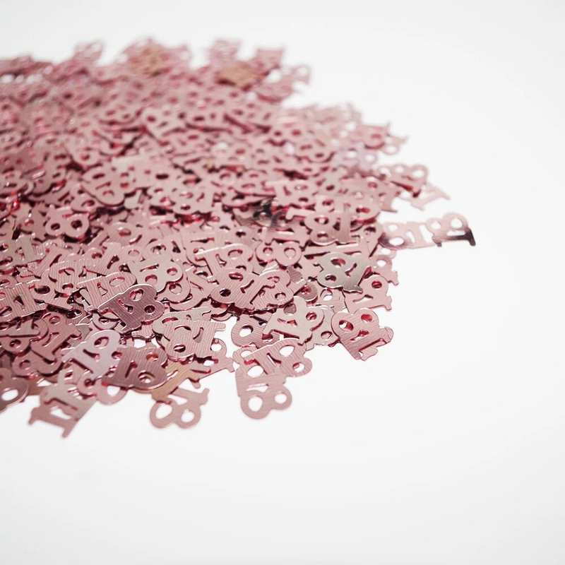 15 g/kott Rose Gold Confetti Palju õnne sünnipäevaks number 1 16 18 20 Konfettide sünnipäevapeo kaunistus pulma-aastapäev