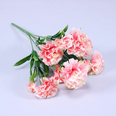 Mesterséges szegfű virág kültéri UV-álló, fakulásmentes műanyag szegfű csokor házibuli esküvői fesztivál kerti dekorációjához