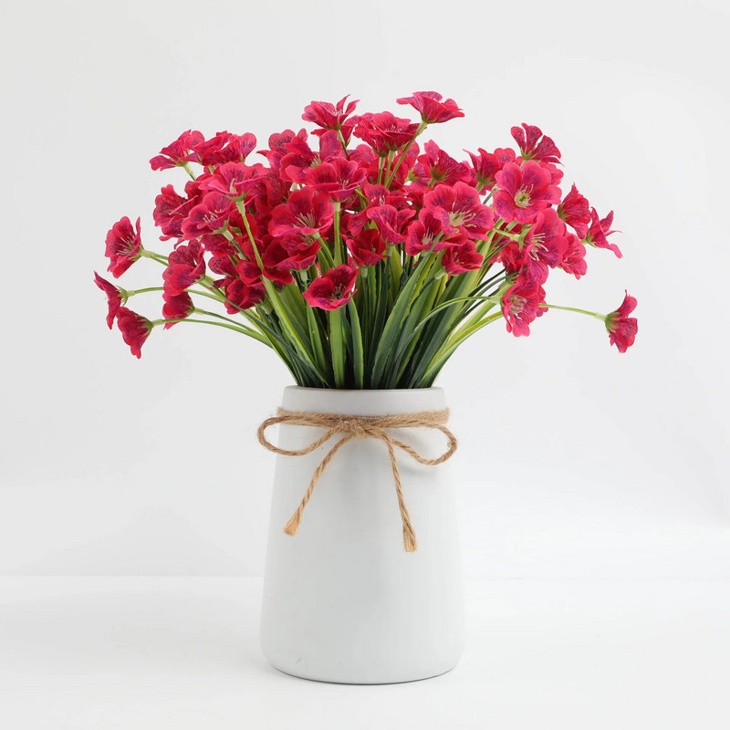 Imitacija gėlių imitacija violetinė orchidėja penkios šakutės vandens žolė gėlė vestuvinė puokštė gėlių derinimo rekvizitai