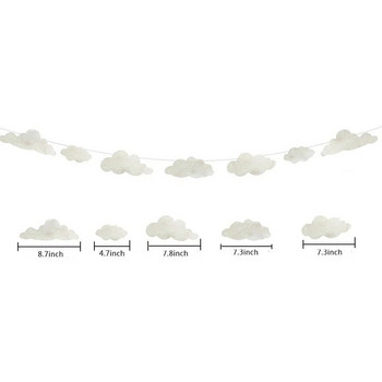 1PC Cloud&Plane Banners Baby Showers Парти гирлянди Декорация Детски рожден ден Честит висящ фон Гирлянди Парти консумативи