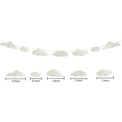 1 db Cloud&Plane Bannerek Babazuhanyok Parti Füzérek Dekoráció Gyerekek Születésnapja Boldog Lógó Háttér Füzér Buli Kellékek