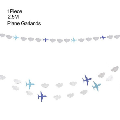 1 db Cloud&Plane Bannerek Babazuhanyok Parti Füzérek Dekoráció Gyerekek Születésnapja Boldog Lógó Háttér Füzér Buli Kellékek