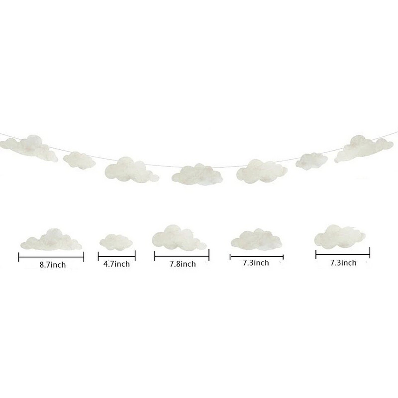 1 db Cloud&Plane Bannerek Babazuhanyok Parti Füzérek Dekoráció Gyerekek Születésnapja Boldog Lógó Háttér Füzér Buli Kellékek