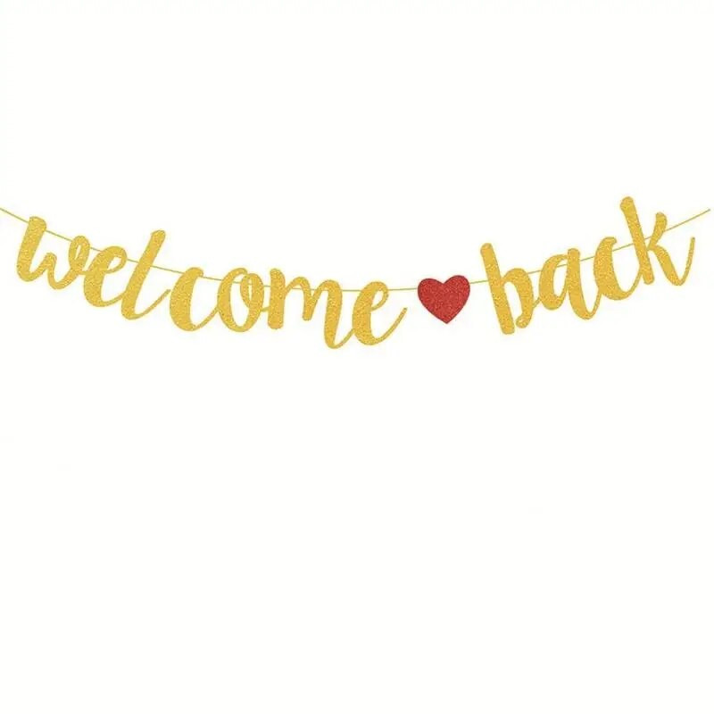 3M Homecoming Peokaunistus Ligatuur Kiri Tere tulemast Tagasi Lipp Bänner Klassiruumi tegevused Peod Rippuvad pungil taust